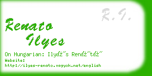 renato ilyes business card